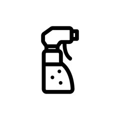 A tool for washing the windows of the vector icon. A thin line sign. Isolated contour symbol illustration