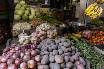 Market in Skardu, city in Gilgit-Baltistan, Pakistan, gateway to Karakoram mountain range