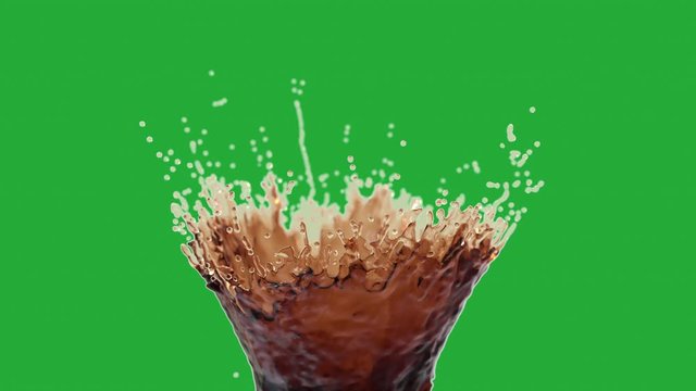 tea drink splash on white. slow motion