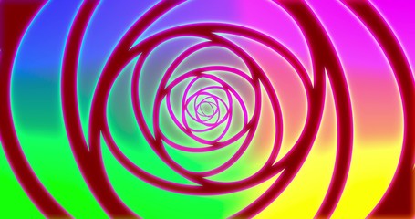 Abstracts rainbow spiral psihodelic tunnel background. animation. Virtual reality future design . 3D rendering