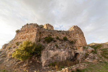 Ocio Castle, on de Lanos Mountain, ruins of a medieval castle