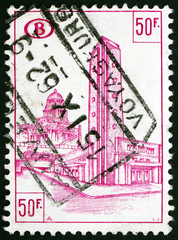 Postage stamp Belgium 1954 South Station, Brussels