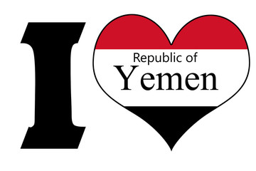 i love yemen flag