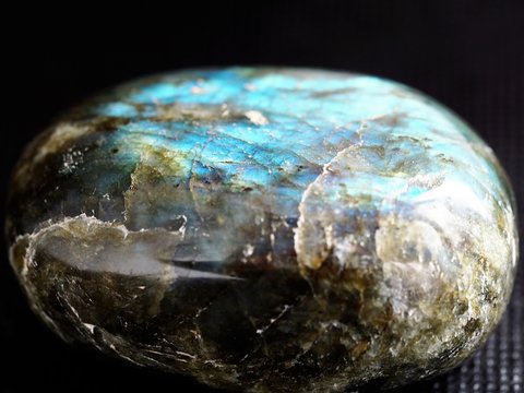 Close up of Labradorite stone
