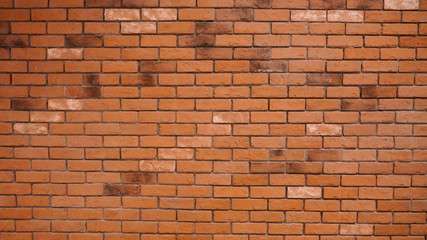 Beautiful orange brick wall 