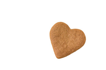 Christmas gingerbread cookie isolated on a white background.