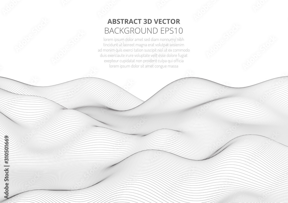 Poster abstract background with geometric waves. copy space for text.