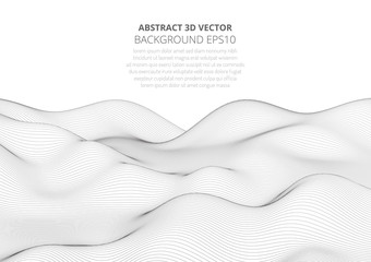 Abstract background with geometric waves. Copy space for text.
