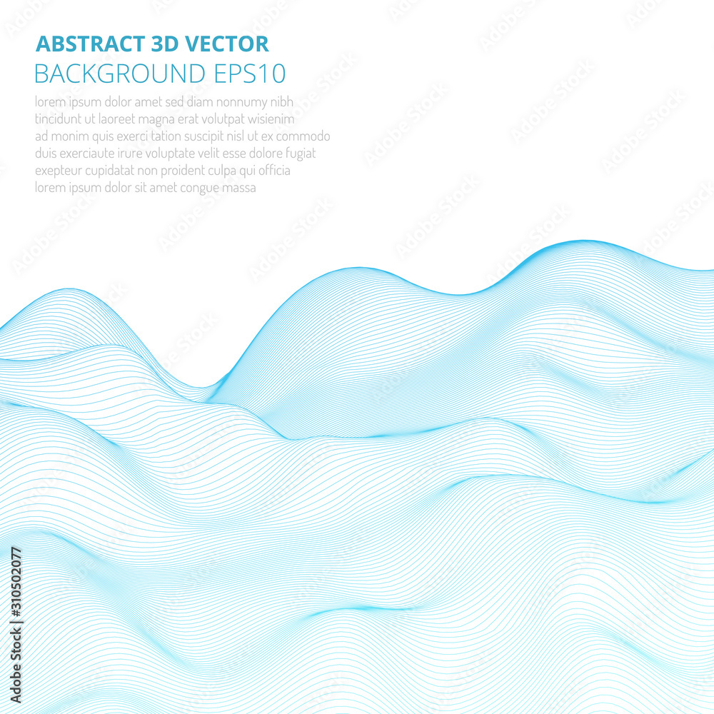 Poster abstract background with geometric waves. copy space for text.