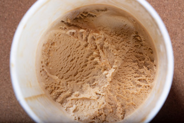 ice cream with coffee background