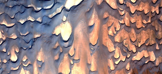 abstract photography of the deserts of Africa from the air. aerial view of desert landscapes,...