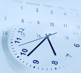 Fototapeta premium Clock and calendar