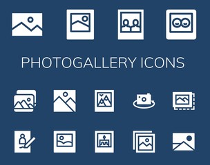 Modern Simple Set of photogallery Vector filled Icons