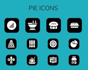 Modern Simple Set of pie Vector filled Icons