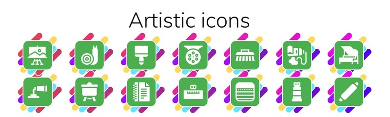 artistic icon set