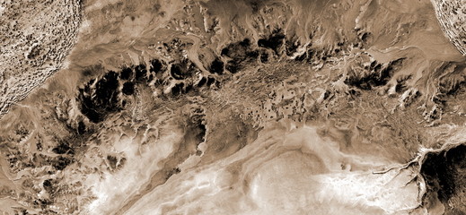 abstract photography of the deserts of Africa from the air. aerial view of desert landscapes,...
