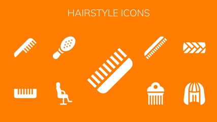 Modern Simple Set of hairstyle Vector filled Icons