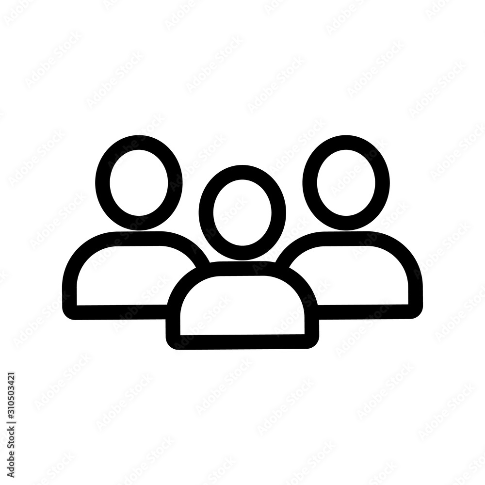 Poster multiplayer vector icon mode. a thin line sign. isolated contour symbol illustration