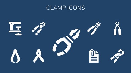 clamp icon set