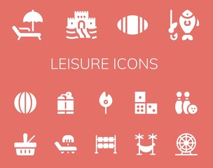 Modern Simple Set of leisure Vector filled Icons