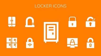 locker icon set