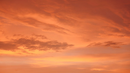 Orange and pink sky after sunset  - can be used as background