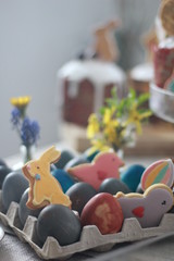 easter cookies and eggs