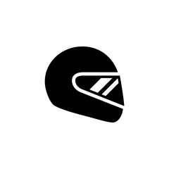 Motorcycle helmet and protective gear glyph icon