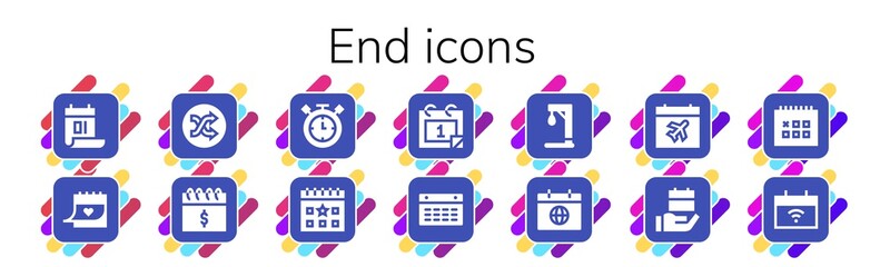 end icon set