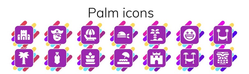 palm icon set