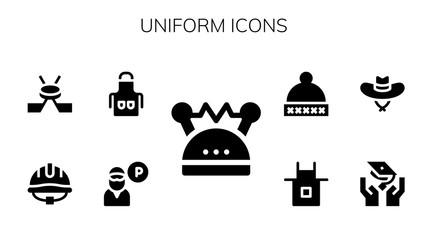 uniform icon set