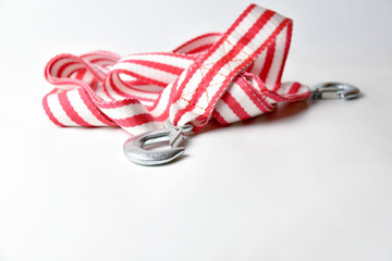 Tow strap on a white background