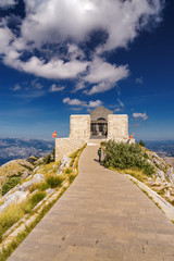 Sunny morning mountain landscape of Lovcen national park, Dinaric Alps, Montenegro.