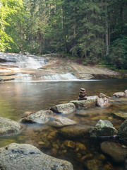 stream with rocks in forest
