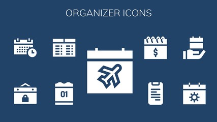 organizer icon set