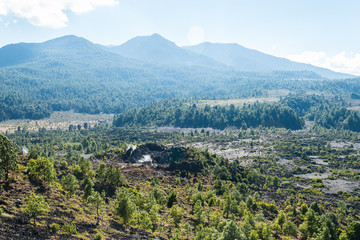 Fototapeta na wymiar Panoramica desde el volcan Paricutin, Michoacan. Mexico