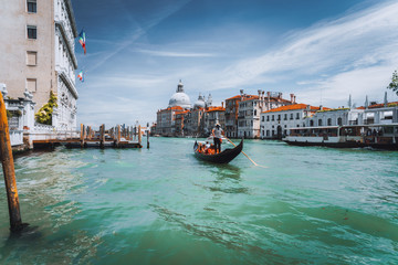 Obraz premium Grand Canal and Basilica Santa Maria della Salute, Venice, Italy