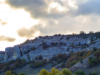 Autumn, sky and mountains