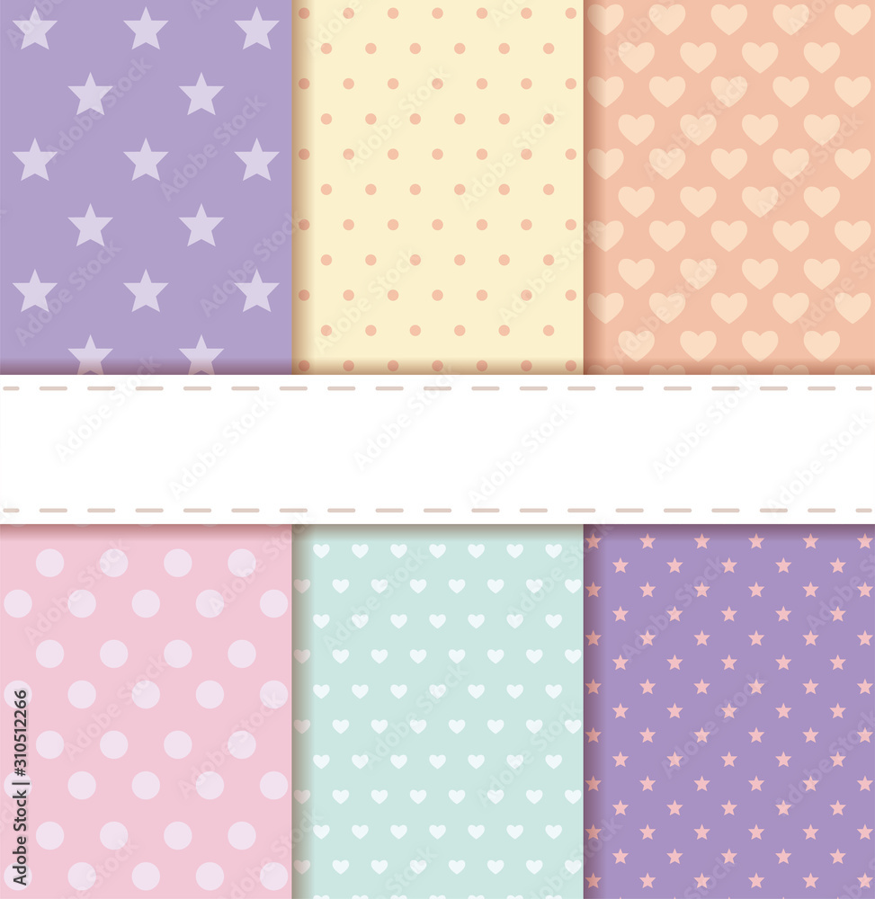 Poster pattern and striped frames vector design