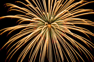 fireworks colorful on black background