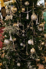 Christmas decorations on the Christmas tree. 