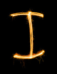 light painting I on black background,Blur