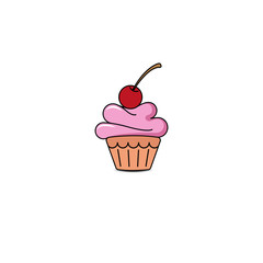 Cupcake illustration vector design