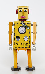 Yellow toy robot