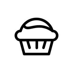 Confectionery line icon, cupcake
