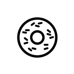 glazed cake with a hole vector icon