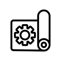 instruction to apply the vector icon. A thin line sign. Isolated contour symbol illustration