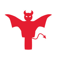 red devil icon- vector illustration