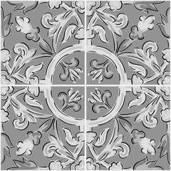 Endless pattern with geometric motif, vector decor