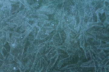 Interesting unusual ice pattern. The unusual texture of the ice. The water froze in a bizarre pattern